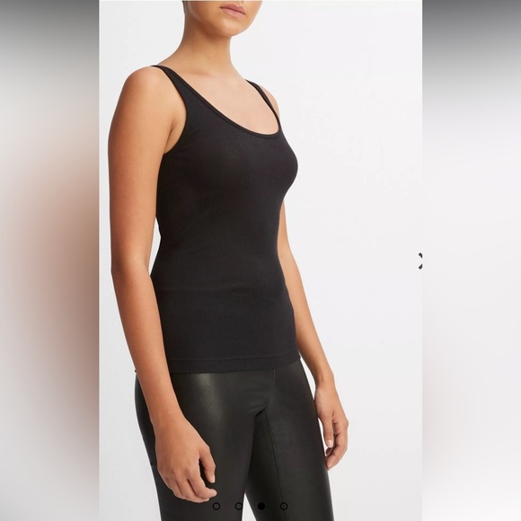 VINCE Scoop-Neck Tank Black Sz Large - Picture 4 of 10